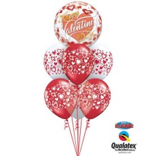 Bouquet 144 Valentine's Red Hearts Qualatex #21895 90569-6